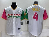 San Diego Padres #4 Blake Snell White 2022 City Connect Cool Base Stitched Jersey,baseball caps,new era cap wholesale,wholesale hats